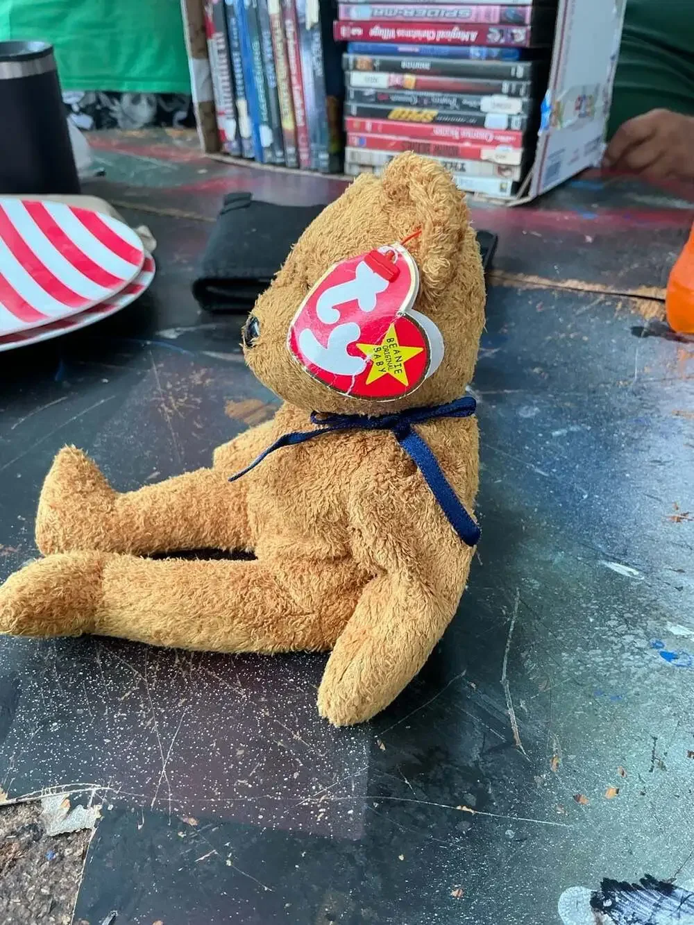 Ty Beanie Baby Fuzz the Bear 1998